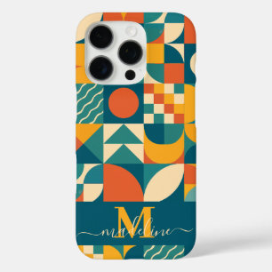 Personalized Retro Geometric Colourful  iPhone 16 Pro Case