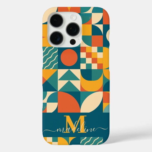 Personalized Retro Geometric Colourful  Case-Mate iPhone Case (Back)