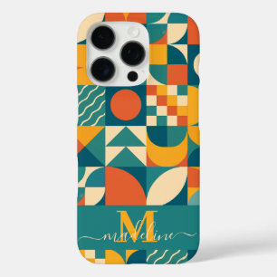 Personalized Retro Geometric Colourful  iPhone 16 Pro Case