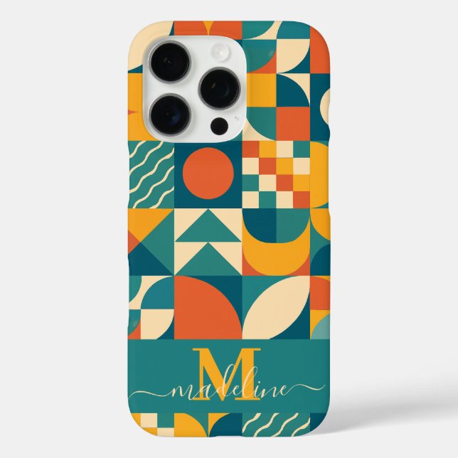 Personalized Retro Geometric Colourful  Case-Mate iPhone Case (Back)