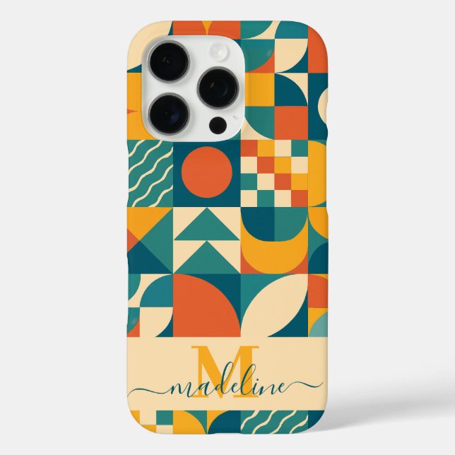 Personalized Retro Geometric Colourful  Case-Mate iPhone Case (Back)