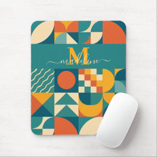 Personalized Retro Geometric Colourful Mouse Pad