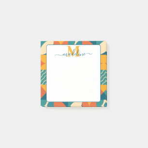 Personalized Retro Geometric Colourful Post-it Notes