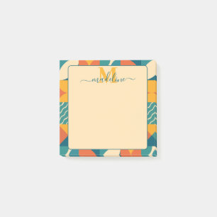 Personalized Retro Geometric Colourful  Post-it Notes
