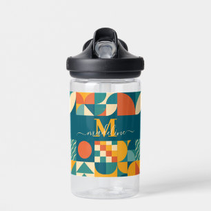 Personalized Retro Geometric Colourful  Water Bottle