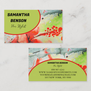 Personalized Retro Groovy 70s Psychedelic  Business Card