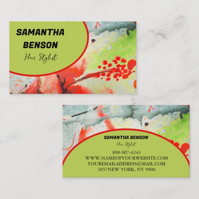 Personalized Retro Groovy 70s Psychedelic  Business Card (Front/Back)