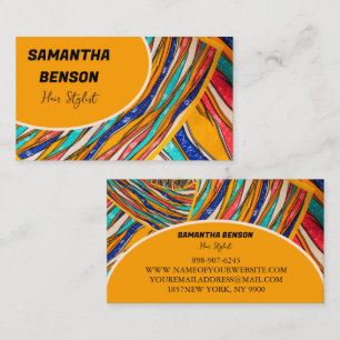 Personalized Retro Groovy 70s Psychedelic  Business Card