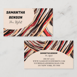 Personalized Retro Groovy 70s Psychedelic  Business Card
