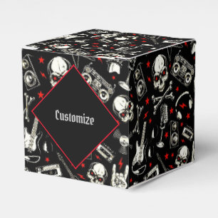 Personalized Retro Heavy Metal Pattern Favor Box