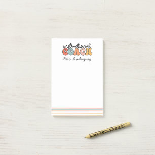 Personalized Retro Instructional Coach Post-it Notes