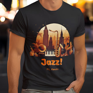 Personalized Retro Jazz city T-Shirt