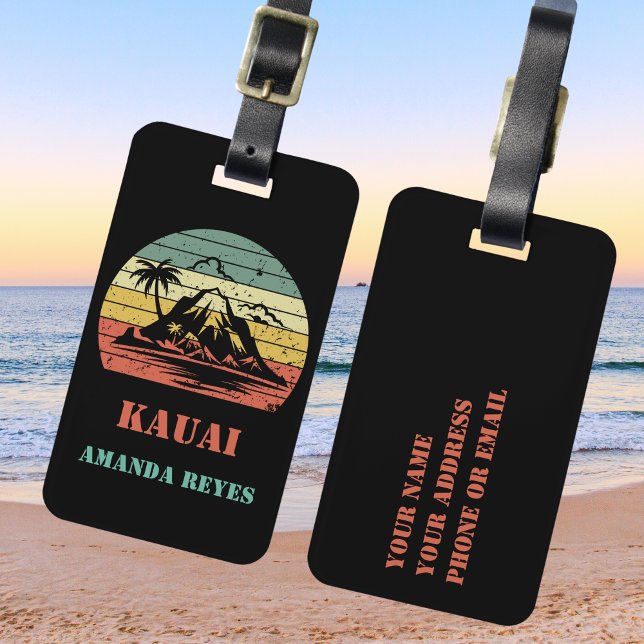 Personalized Retro Kauai  Luggage Tag (Creator Uploaded)