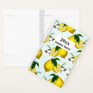 Personalized Retro Lemon Planner