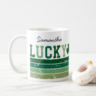 Personalized Retro "Lucky" St. Patrick's Day Coffee Mug