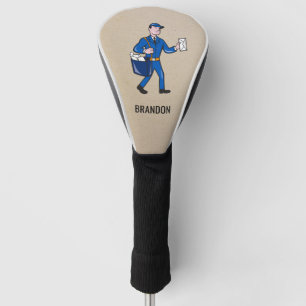Personalized Retro Mailman Postal Letter Carrier Golf Head Cover