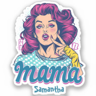 Personalized Retro  Mama Pop Art (11)