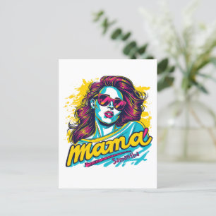 Personalized Retro  Mama Pop Art (12) Postcard