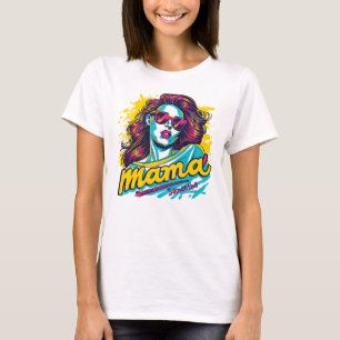 Personalized Retro Mama Pop Art (12) T-Shirt