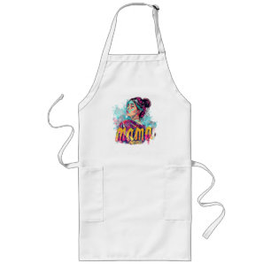 Personalized Retro  Mama Pop Art (13) Long Apron