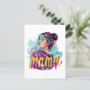 Personalized Retro  Mama Pop Art (13) Postcard