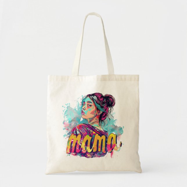 Personalized Retro  Mama Pop Art (13) Tote Bag (Front)