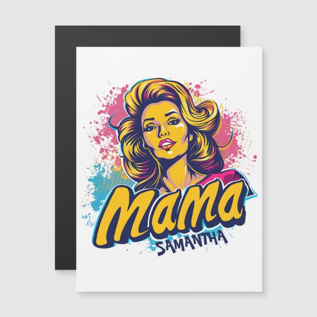 Personalized Retro  Mama Pop Art (14) (Front/Back)