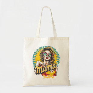 Personalized Retro  Mama Pop Art (17) Tote Bag