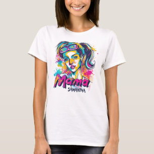 Personalized Retro Mama Pop Art (18) T-Shirt