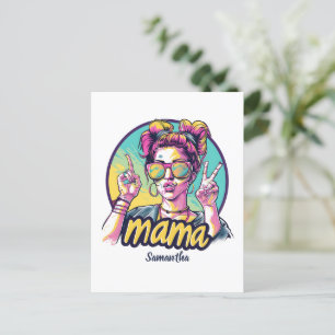 Personalized Retro  Mama Pop Art (19) Postcard