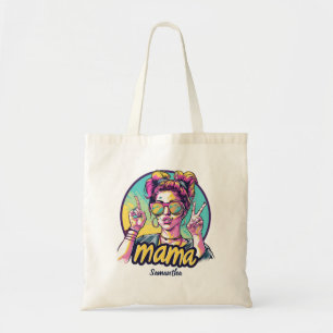 Personalized Retro Mama Pop Art (19) Tote Bag