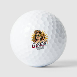 Personalized Retro  Mama Pop Art 1 Golf Balls