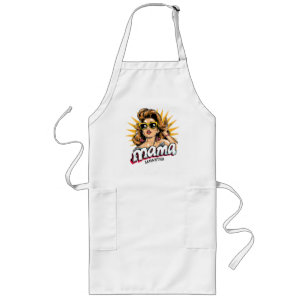 Personalized Retro  Mama Pop Art 1 Long Apron