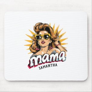Personalized Retro Mama Pop Art 1 Mouse Pad
