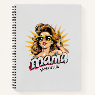Personalized Retro  Mama Pop Art 1 Notebook