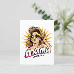 Personalized Retro  Mama Pop Art 1 Postcard