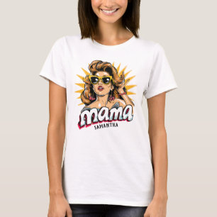 Personalized Retro  Mama Pop Art 1 T-Shirt