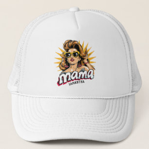 Personalized Retro  Mama Pop Art 1 Trucker Hat