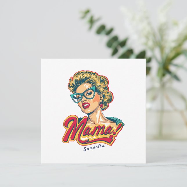 Personalized Retro  Mama Pop Art 2 (Standing Front)