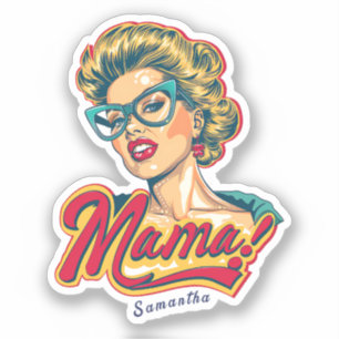 Personalized Retro Mama Pop Art 2