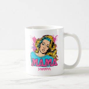 Personalized Retro Mama Pop Art (20) Coffee Mug
