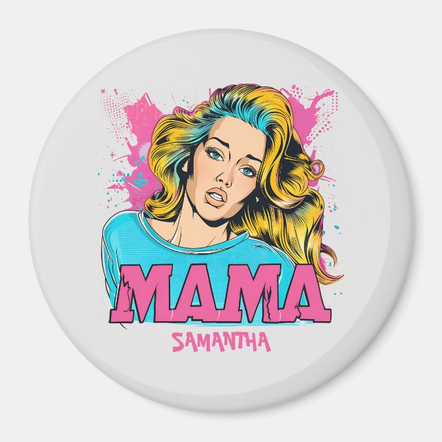 Personalized Retro  Mama Pop Art (20) Magnet (Front)