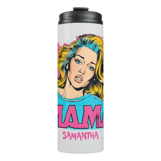 Personalized Retro  Mama Pop Art (20) Thermal Tumbler (Front)