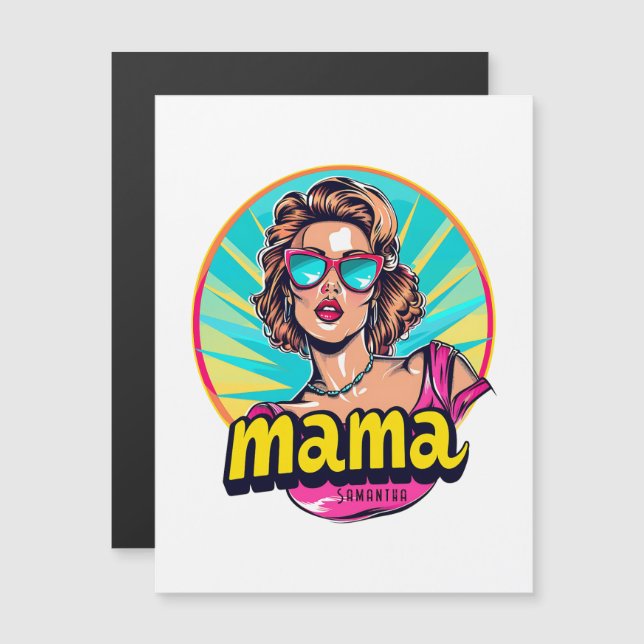 Personalized Retro  Mama Pop Art (3) (Front/Back)