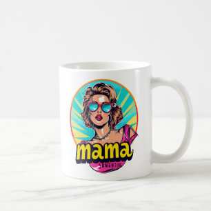 Personalized Retro Mama Pop Art (3) Coffee Mug
