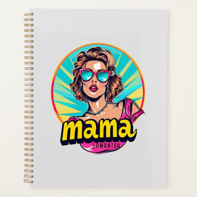 Personalized Retro  Mama Pop Art (3) Planner (Front)