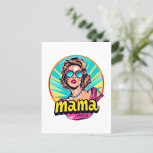 Personalized Retro  Mama Pop Art (3) Postcard