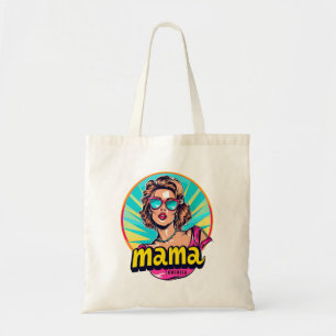 Personalized Retro  Mama Pop Art 3 Tote Bag