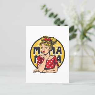 Personalized Retro Mama Pop Art (4) Postcard