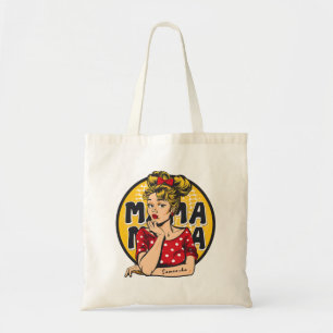 Personalized Retro  Mama Pop Art (4) Tote Bag